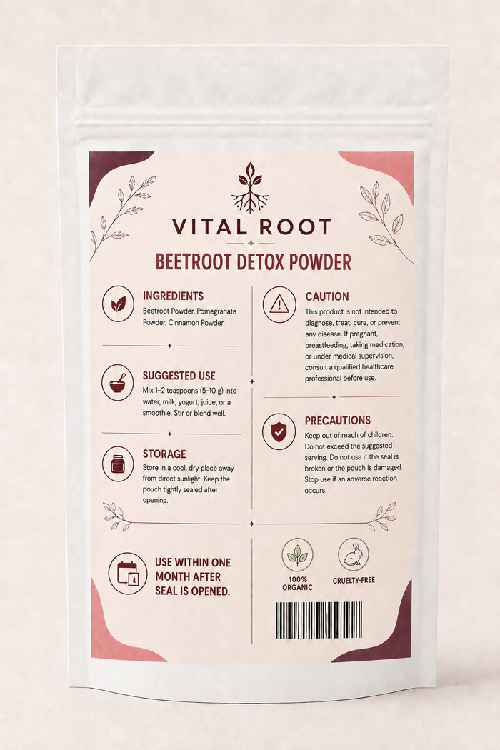 Beetroot Detox Powder with Pomegranate + Cinnamon